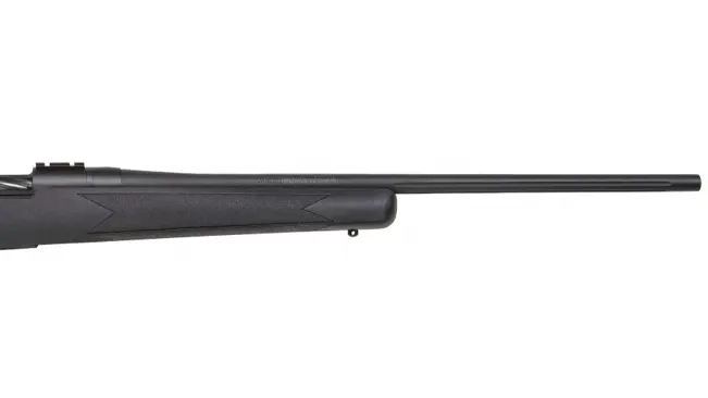 Side profile of a Mossberg Patriot Synthetic bolt-action rifle.