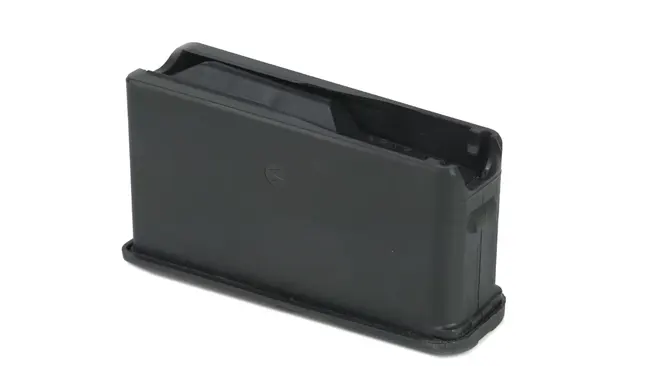 Black rifle magazine, likely for a Mossberg Patriot Synthetic.