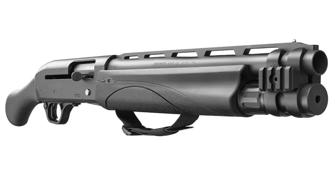 The Remington V3 TAC-13 semi-automatic shotgun, with a birdshead grip and no stock
