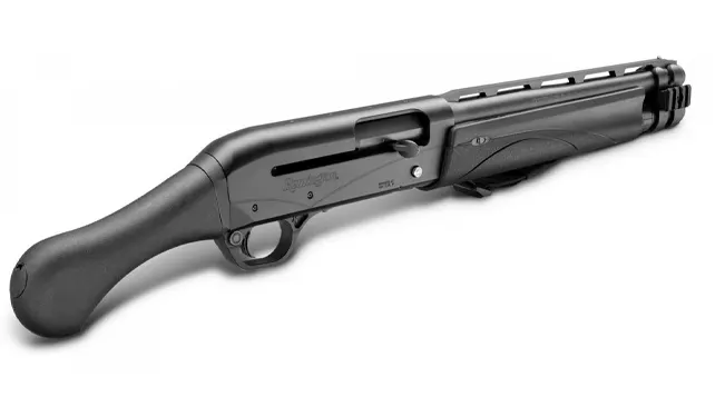 A Remington V3 TAC-13 semi-automatic firearm with a streamlined birdshead grip