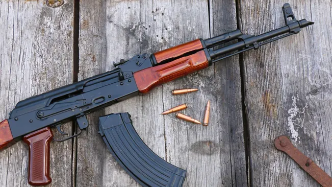 Century Arms VSKA rifle with wooden stock and grip