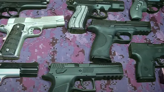 an image of random guns that competes Glock pistols